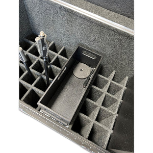 40 Slot Flip Down Front Mic Stand Case w/ Trays