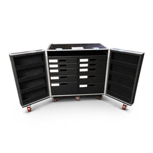 Load image into Gallery viewer, 30 X 45 10 Drawer Workstation With Shelves
