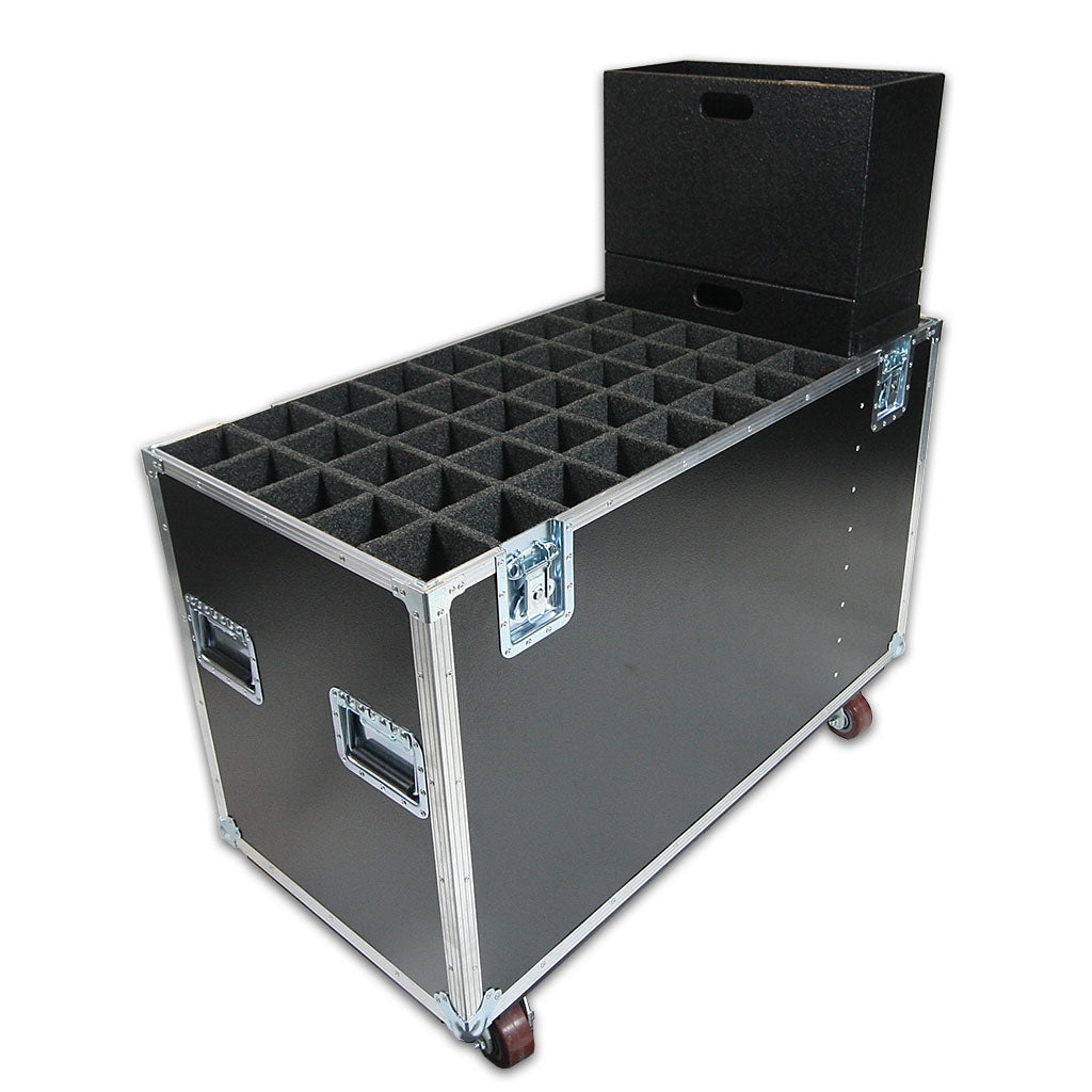 40 Slot Mic Stand Case with Trays