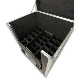 30 Slot Flip Down Mic Stand Case with Trays